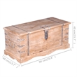vidaXL Medium Solid Acacia Wood Storage Chest in Brown