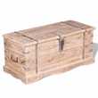 vidaXL Medium Solid Acacia Wood Storage Chest in Brown