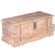 vidaXL Medium Solid Acacia Wood Storage Chest in Brown