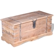 vidaXL Medium Solid Acacia Wood Storage Chest in Brown