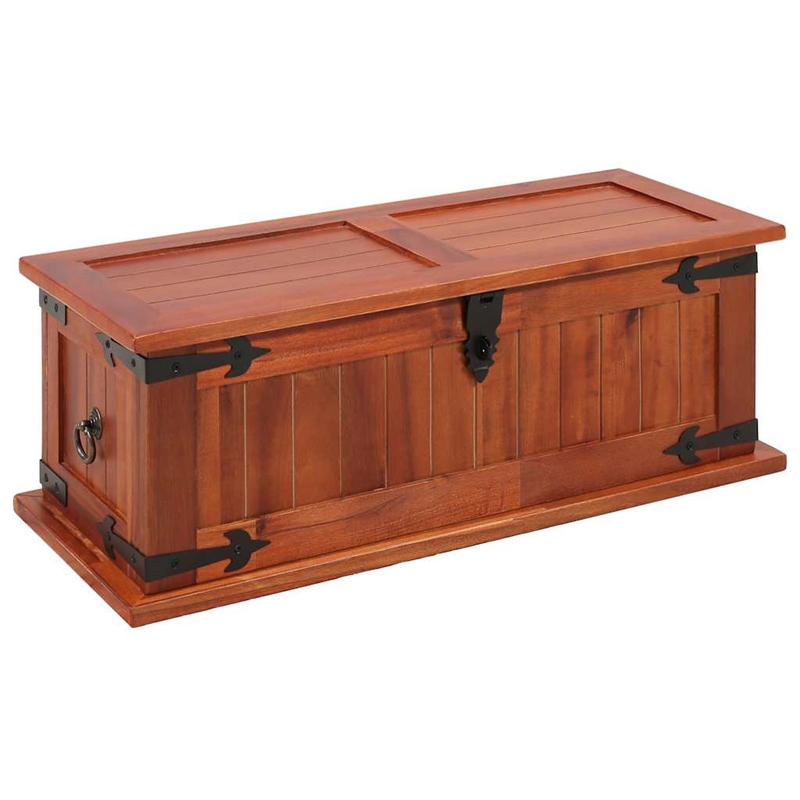 vidaXL Solid Acacia Wood MDF Storage Chest in Brown