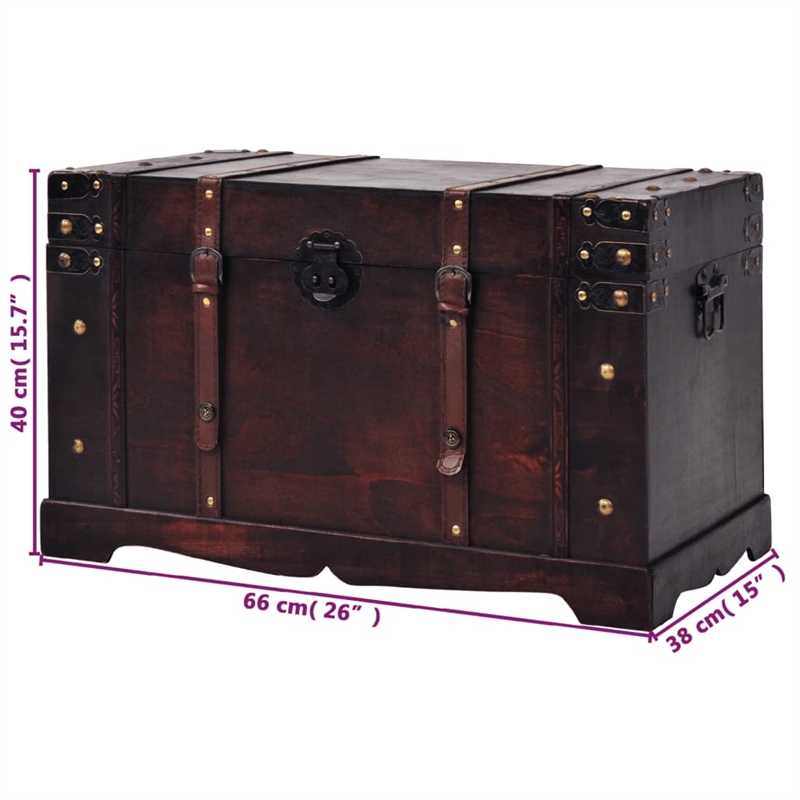 vidaXL Large Wood and Engineered Wood Chest in Brown