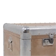 vidaXL Solid Fir Wood MDF Non-woven Fabric Steel Storage Box in Brown