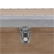 vidaXL Solid Fir Wood MDF Non-woven Fabric Steel Storage Box in Brown
