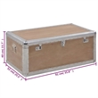 vidaXL Solid Fir Wood MDF Non-woven Fabric Steel Storage Box in Brown