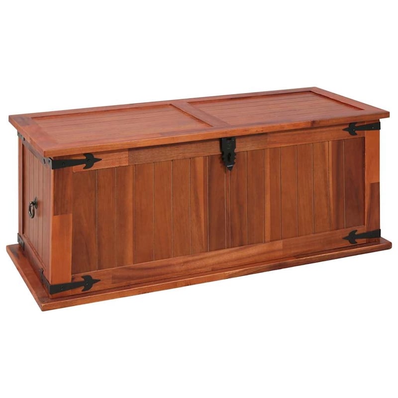 vidaXL Solid Acacia Wood MDF Storage Chest in Brown