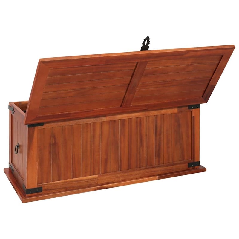 vidaXL Solid Acacia Wood MDF Storage Chest in Brown