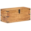 vidaXL Rectangular Solid Acacia Wood Storage Chest in Natural Finish