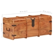 vidaXL Standard Solid Acacia Wood Iron Storage Chest in Brown