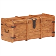 vidaXL Standard Solid Acacia Wood Iron Storage Chest in Brown