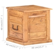 vidaXL Small Square Solid Acacia Wood Storage Chest in Brown