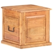 vidaXL Small Square Solid Acacia Wood Storage Chest in Brown