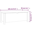 vidaXL Engineered Wood Storage Box with Faux leather in White