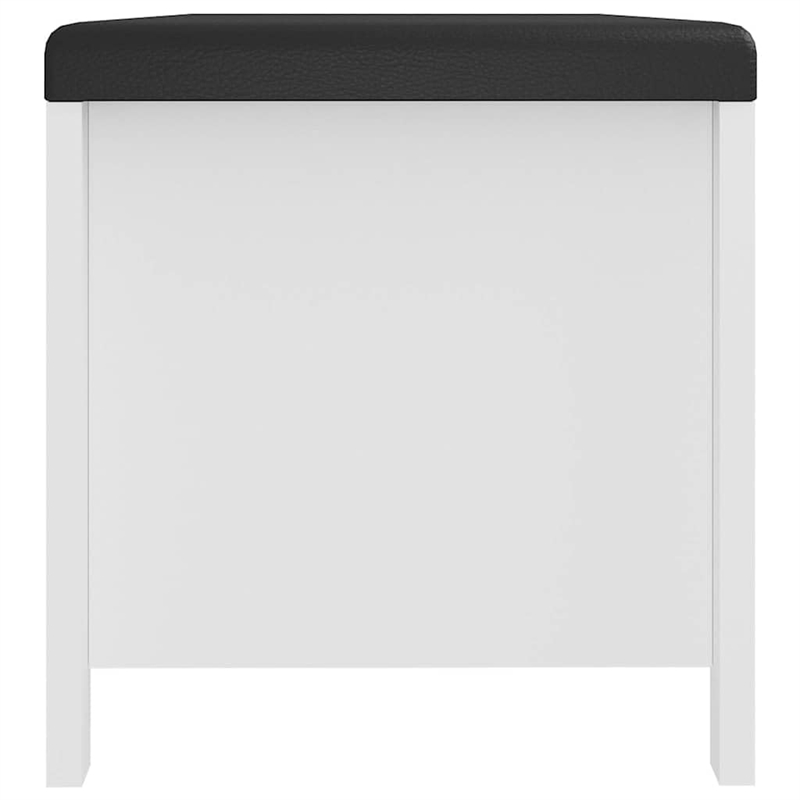 vidaXL Engineered Wood Storage Box with Faux leather in White