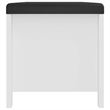 vidaXL Engineered Wood Storage Box with Faux leather in White