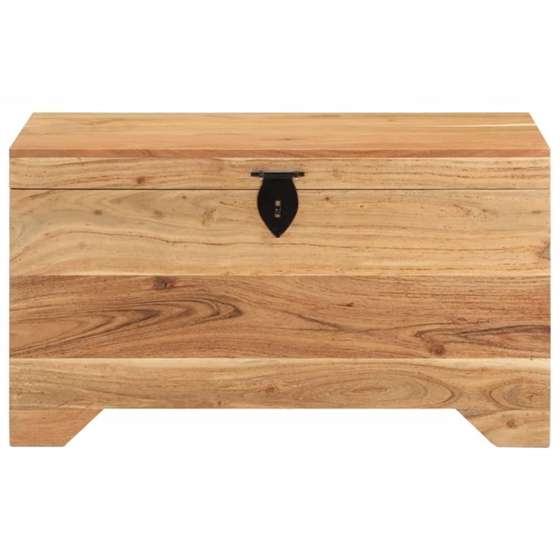 vidaXL Medium Solid Acacia Wood Storage Chest in Brown