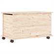 vidaXL Medium Solid Pine Wood Storage Chest in Natural