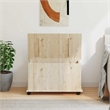 vidaXL Medium Solid Pine Wood Storage Chest in Natural