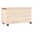 vidaXL Medium Solid Pine Wood Storage Chest in Natural
