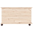 vidaXL Medium Solid Pine Wood Storage Chest in Natural