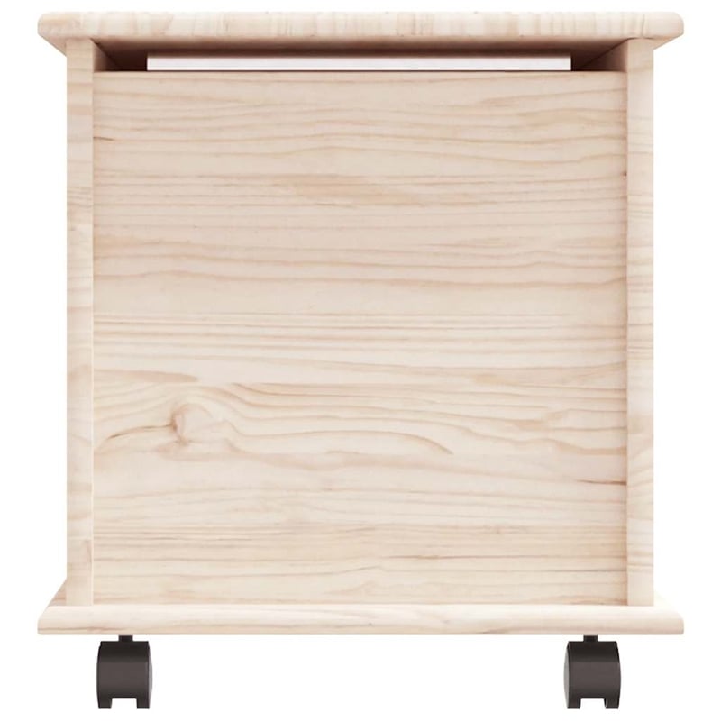 vidaXL Medium Solid Pine Wood Storage Chest in Natural