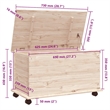 vidaXL Medium Solid Pine Wood Storage Chest in Natural