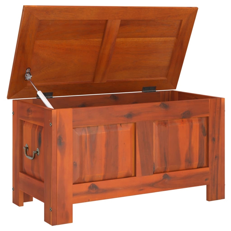 vidaXL Solid Acacia Wood and Engineered Wood Storage Chest in Brown