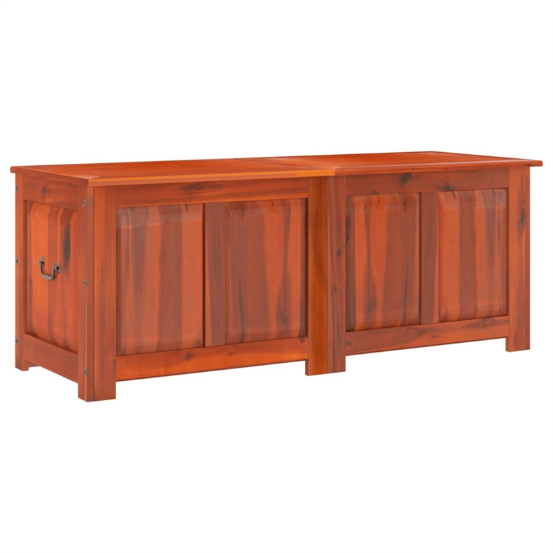 vidaXL Large Solid Acacia Wood and Engineered Wood Storage Chest in Brown