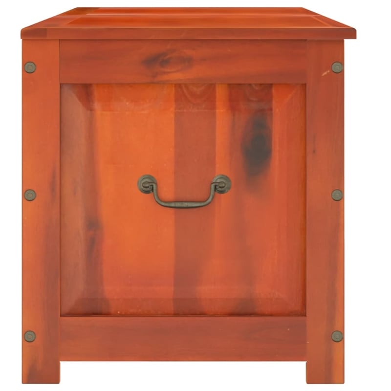 vidaXL Large Solid Acacia Wood and Engineered Wood Storage Chest in Brown