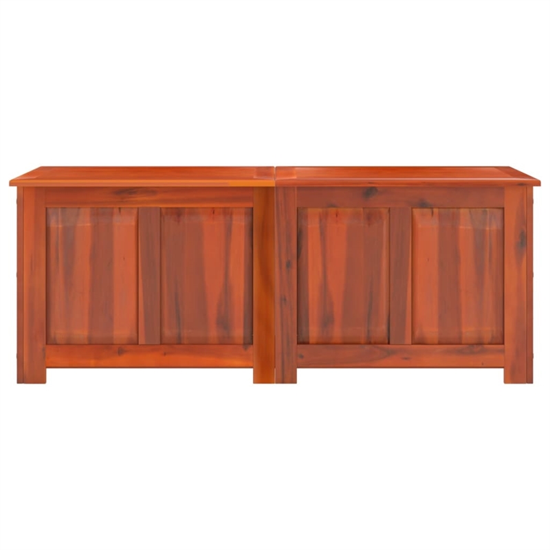 vidaXL Large Solid Acacia Wood and Engineered Wood Storage Chest in Brown