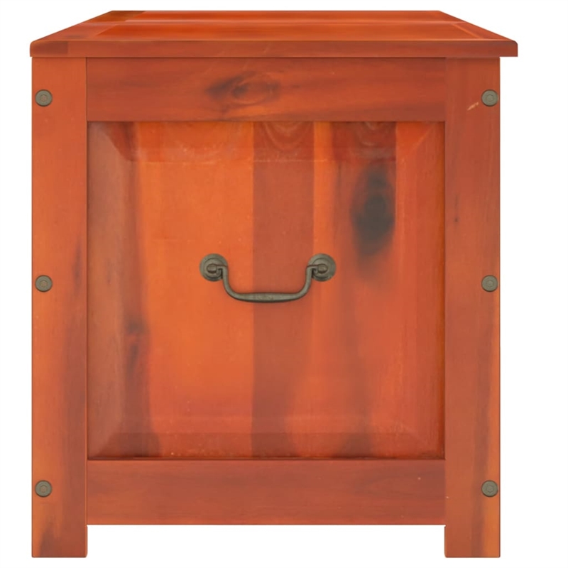 vidaXL Large Solid Acacia Wood and Engineered Wood Storage Chest in Brown