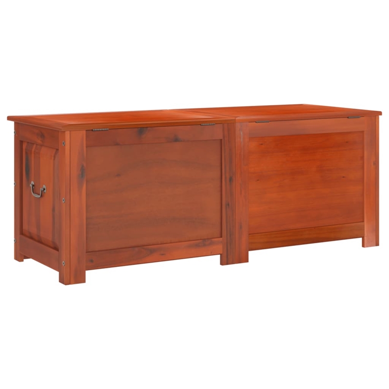 vidaXL Large Solid Acacia Wood and Engineered Wood Storage Chest in Brown