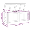 vidaXL Large Solid Acacia Wood and Engineered Wood Storage Chest in Brown
