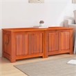 vidaXL Large Solid Acacia Wood and Engineered Wood Storage Chest in Brown