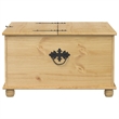 vidaXL Large Engineered Wood with Metal Storage Box in Honey