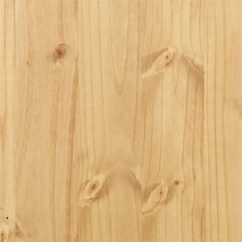 vidaXL Large Engineered Wood with Metal Storage Box in Honey