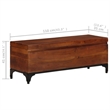 vidaXL Large Solid Acacia Wood Storage Trunk in Brown