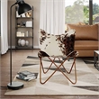 vidaXL Butterfly Cowhide Chair in Brown and White