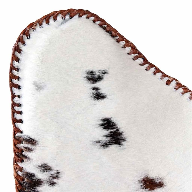 vidaXL Butterfly Cowhide Chair in Brown and White