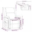 vidaXL Fabric Massage Chair in Light Gray
