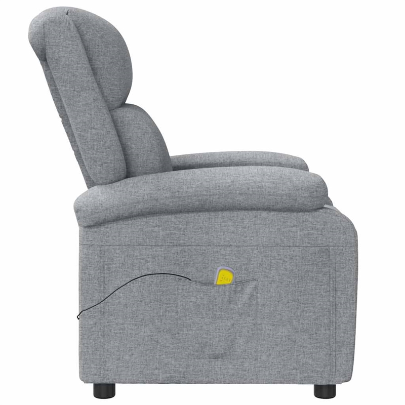 vidaXL Fabric Massage Chair in Light Gray