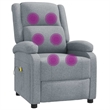 vidaXL Fabric Massage Chair in Light Gray