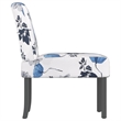 vidaXL Polyester and Solid Wood Slipper Chair in Blue and White