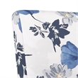 vidaXL Polyester and Solid Wood Slipper Chair in Blue and White