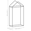 vidaXL Small Durable PE Mesh Fabric Greenhouse in Green
