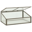 vidaXL Small Solid Firwood Collapsible Greenhouse in Grey