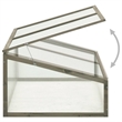 vidaXL Small Solid Firwood Collapsible Greenhouse in Grey
