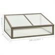 vidaXL Small Solid Firwood Collapsible Greenhouse in Grey