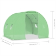 vidaXL Medium Polyethylene Mesh Galvanized Steel Greenhouse in Green