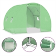 vidaXL Medium Polyethylene Mesh Galvanized Steel Greenhouse in Green